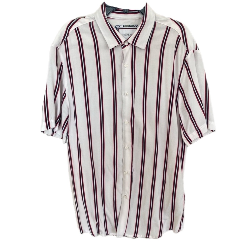 Cactus Man Ricky Singh Striped short sleeve button-up shirt